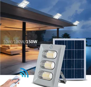 Solar LED Outdoor Lighting 50W 100W 150W Solar Flood Light Waterproof IP67 Solar Garden Lights with Remote Control LLFA