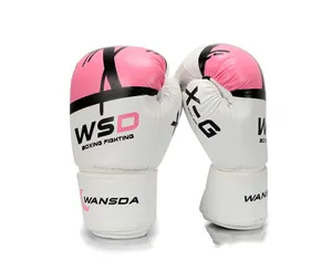HIGH Quality Adults Boxing Gloves MMA Muay Thai Boxe De Luva Mitts Sanda Equipments 6 8 10 12 OZ pink boxing glove for women