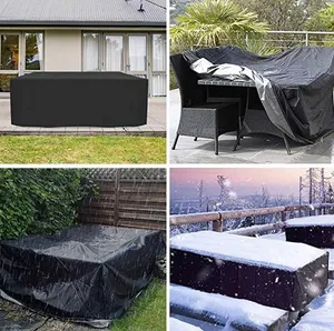 Furniture Covers 210D Oxford Furniture Dustproof Cover For Rattan Table Cube Chair Sofa Waterproof Rain Garden Outdoor Patio Protective Case