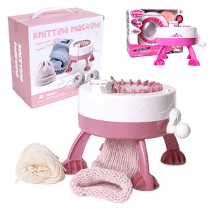 Creative Children Knitting Machines Toys, Magic DIY Textile Machine, Can Make Hats, Socks, Scarf, Wool for Free, for Xmas Kid Birthday Gifts