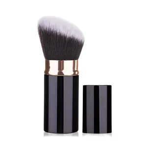 New 1pcs Angled Hair Retractable Makeup brush Blusher Powder Foundation Contour Bronzer shadow Kabuki Brush Cosmetic brushes Beauty Tools