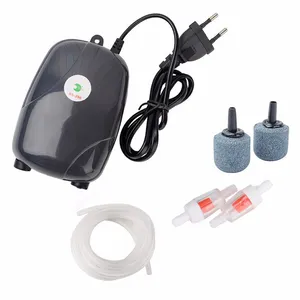 220v 3w 5w Aquarium Air Pump Fish Tank Mini Compressor Single Double Outlet Oxygen Pumps With Accessories Stone Check Valve Tube