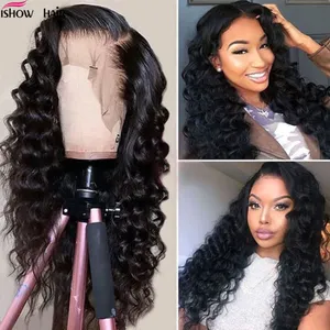 10A Full Lace Human Hair Wigs Loose Deep 13x4 Human Hair Lace Front Wigs Brazilian Hair Loose Wave 360 Pre-Plucked lace frontal wigs