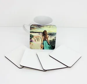 Mats Pads sublimation coaster for customized gift MDF Coasters square shape heat transfer printing