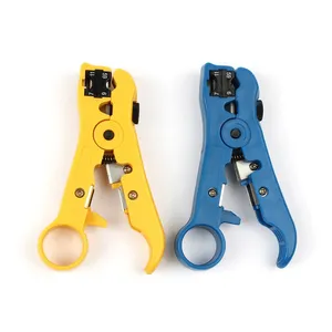 Network Cable Stripper Cutter Stripping Pliers Tool Flat or Round UTP Cat5 Cat6 Wire Coax Coaxial Stripping Tool new