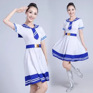 JK School sailor uniform fashion Japanese blue class navy clothes summer Dress Anime Cosplay girls costume