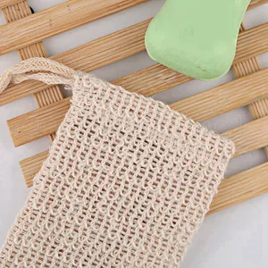 Mesh Soap Saver Pouches Holder For Shower Bath Foaming Natural Bath Bag Sisal Shower Soap Bag RRA2178