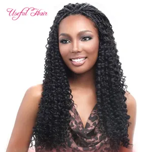 Freetress italian curly with water weave braiding hair 18inch Freetress hair with water weave Synthetic ombre Burgundy color in marley hair