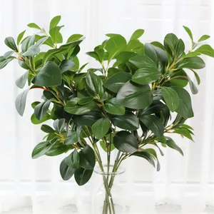 Single Stem Peppermint Leaf Branches Simulation Green Peppermint Tree Stems Green Wall Decorative Artificial Green Plant