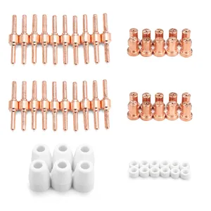 58pcs PT31 Extended Electrodes Nozzle Tips Plasma Cutter Torch Consumables