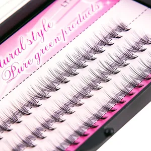 OSHIONER Natural Fake Eye Lashes 60pcs 8/10/12/14mm Makeup Individual Cluster Eye Lashes Grafting Fake False Eyelashes