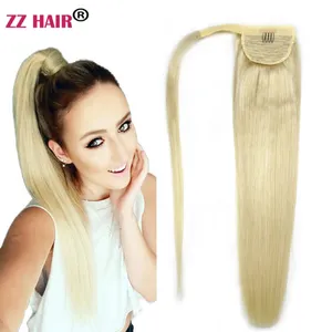 16-20 inches Wrap Magic Ponytail Horsetail 60g Clips in on 100% Brazilian Remy Human hair Extension Natural Straight
