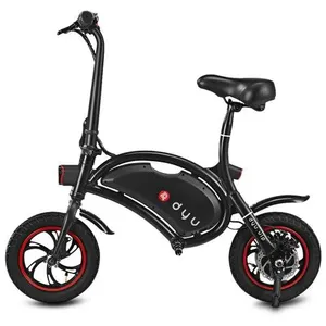 F-wheel D1 DYU Electric Bike Folding Design Smart Controlling 12 Inch Wheels 350W Motor 20km/h Standard Edition - Black