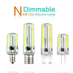 Led Light G9 G4 Led Bulb E11 E12 14 E17 G8 Dimmable Lamps 110V 220V Spotlight Bulbs 3014 SMD 64 152 Leds light Sillcone Body for chandeliers