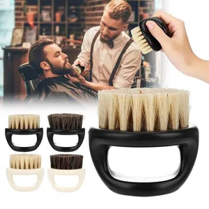Horse Bristle Men Shaving hair Brush Plastic Portable Barber Beard Cleaning Appliance Shave Tool