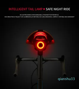 Flashlight For Bicycle Rear Light Auto Brake Sensing USB Charge LED Mountains Bike Seatpost Bike Taillight Cycling Back Light Accessories