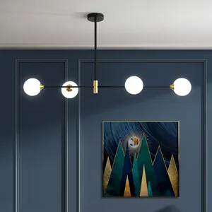 2020 Nordic Dinning Room Chandelier Lighting Modern Glass Ball Chandelier Lamp For Kitchen Dinning Room Vintage Haing Light Fixture