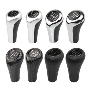 1Pcs Gear Shift Knob For BMW 1 3 5 6 Series E46 E53 E60 E61 E63 E65 E81 E82 E83 E87 E90 E91 E92 X1 X3 X5 M Chromed Matte Carbon Fibre