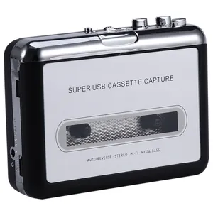 12V USB Cassette Player Tape to PC MP3 CD Switcher Converter Capture o Music Player with Headphones