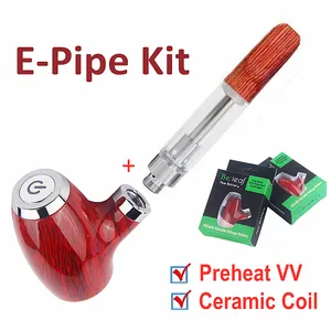 E Pipes Beleaf Vaporizer Kits Wood Tip Ceramic Cell Coil Empty Pen Thick Oil Cartridge 510 Carts ECig Variable Voltage Battery Kit