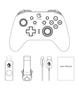 FreeShipping T4 Pro Bluetooth Game Controller 2.4GHz Wireless Gamepad applies to Nintendo Switch Apple Arcade and MFi Games