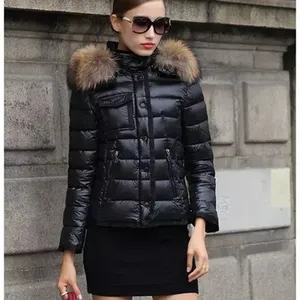 Women's Down Parkas Women Clothing Winter Down Jacket withOuterwear Female Fur Coat High Quality Hooded Big Real hick Slim Warm T Fashion Parka 201029