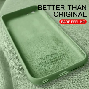 Thin Soft Cases suit iPhone 7 8 6Plus SE2 Original Liquid Cover Candy Coque Capa For apple X 11 12 Pro Max XR
