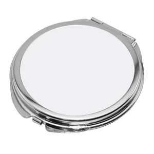 Blank Sublimation Metal Custom Logo Promotional Cosmetic Pocket Mirror (6.2*6.6cm)