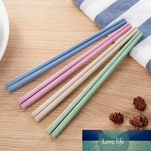 Wheat Straw Chopsticks Portable Tableware Hotel Restaurant Travel Chopsticks Safety Tableware Plastic for Kids One Pair Kitchen