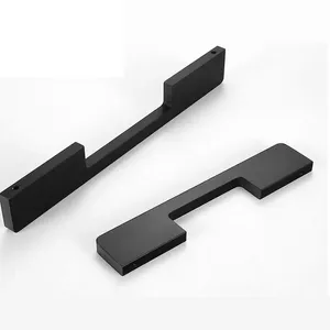 2pcs Black/gold Hidden Cabinet Handles Aluminum Kitchen Cupboard Pulls Drawer Knobs Furniture Bedroom Door long Handle