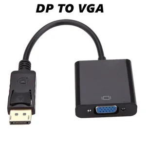 DisplayPort Display Port DP to VGA Adapter Cable Male to Female Converter for PC Computer Laptop HDTV Monitor Projector With Opp Bag MQ200