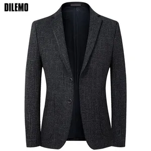 Top Grade Designer Brand Casual Fashion Men Blazer Slim Fit Casual Jacket Party Suit Coat Expensive Mens Clothing 220310