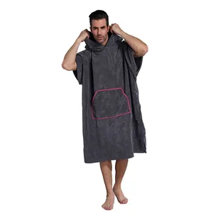 Sleeveless Changing BathRobe with Pocket, Surf Poncho Towel with Hooded, One Size Fit All Y200429