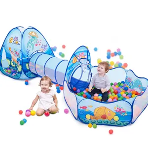 Toys Tunnel Tent Ocean Series Cartoon Game Big Space Ball Pits Portable Pool Foldable Children Outdoor Sports Educational Toy LJ200923