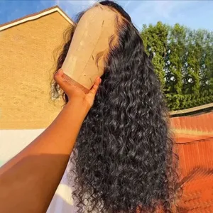 Deep Curly 13x4 HD Frontal Human Hair Wigs For Black Women Brazilian 4x4 Lace Closure Wig