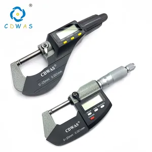 0-25 mm Electronic Outside Micrometers 0.001mm with Extra Large LCD Screen Digital Micrometer Electronic Digital Measure Tools 201117
