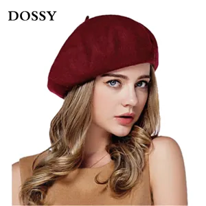 Fashion Winter Women Vintage Berets Hat Wool Cap Female Pillbox Gorras Planas Hombre Hats Boinas Mujer Wool Beanie 10 Solid Color Wholesale