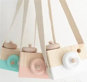 New Style Wooden Toy Camera Creative Toy Neck Photography Prop Decor Children Festival Gift Baby Educational Toy L131