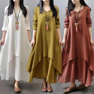 Maternity Dresses Moonbiffy 2022 Pregnant Dress Two-pieces Pregnancy Long Skirt Long-sleeves Cotton Clothes For Women