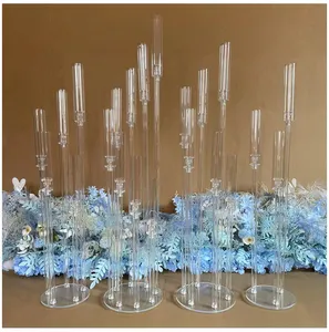 5pcs Wedding Decoration Centerpiece Candelabra Clear Candle Holder Acrylic Candlesticks for Weddings Event Party