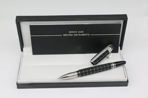 Classi Black silver grid body Roller pen with series number school office stationery writing perfect gift Crystal head