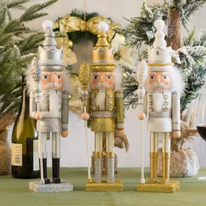 Decorazioni Natalizie Schiaccianoci Soldatini - Set Di 4 Pezzi Per Interno/Esterno, Ideale Per Albero, Giardino, Salotto