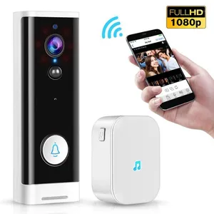 1080P WiFi Doorbell PIR Monitor 2-Way Intercom Camera Video Tuya Smart Life APP Control Door Bell+Ding Dong EU Plug1