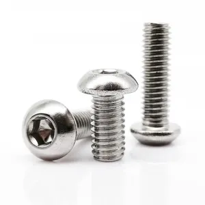 Other Building Supplies 5/10/25/50pcs ISO7380 M1.6 M2 M2.5 M3 M4 M5 M6 M8 304 Stainless Steel Hex Hexagon Socket Button Round Head Screw Bolt L= 3-100mmmm