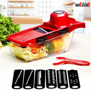 Christmas Party Mandoline Slicer Vegetable Cutter with Stainless Steel Blade Manual Potato Peeler Carrot Grater Dicer Wholesale