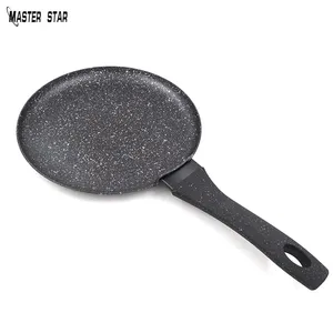 Master Star August New Design Granite Coating Frying Pan Non-Stick 24cm Fry Pan Griddle Crepe High Quality Induction Cooker 201223