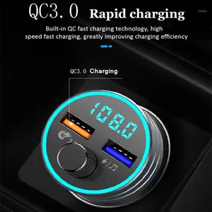 Bluetooth Car Kit 5.0 Handsfree Wireless For FM Transmitter Hands Free Music MP3 Player Receiver Dual USB Fast Charge1