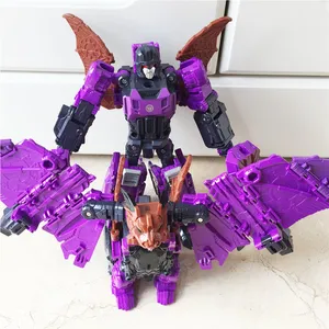 WEI JIANG New Anime Transformation 5 Robots Car Toy boy pvc Action Figures Classic bat dinosaur model ABS Plastic kids Toys 201202