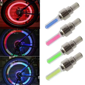 Bike light Neon Tire Wheel Nozzle Valve Core Glow Stick Light Driving Bicycle Packing Lamps LED Colorful Lights
