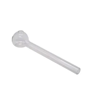 2021 new Pyrex Glass Oil Burner Handle Smoking Pipe 118mm 96mm Smoking Puff Curved Accessories